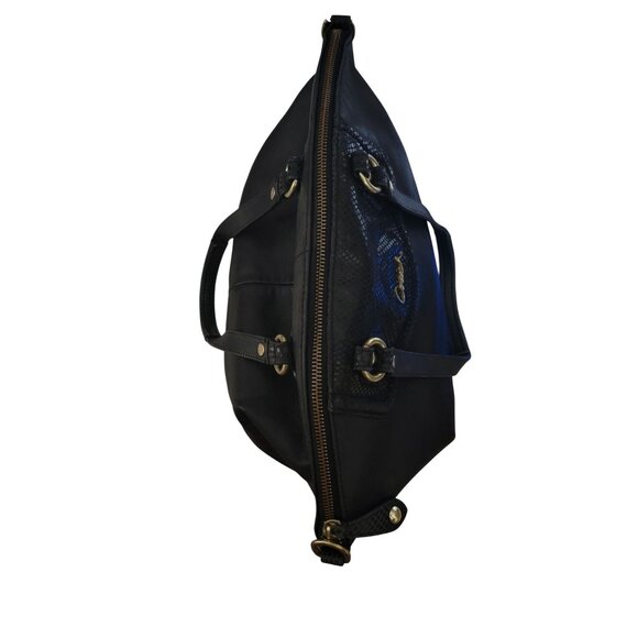 Coach Ashley Python Trim Purse Shoulder Bag Tote - Picture 3 of 14